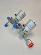 FUJIKIN 2 VALVE MANIFOLD WITH WELDMENT AMAT 0050-62049 Rev 002