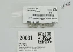 20031 APPLIED MATERIALS WSHR FLAT #10 .438OD X .219ID 3880-01008