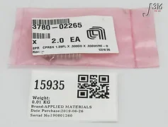 15935 APPLIED MATERIALS SPR CPRSN 1.25FL X .300OD X 3780-02265