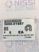 5PCS AMAT 3690-01887 SCRCAP SKT HD 4-40 X 1/2L HEX SKT SST