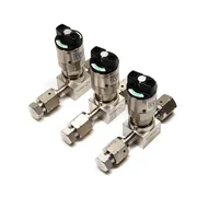 (Lot of 3) CKD Valves AMAT 3870-03348 Manual Diaphragm Valve 1/4" VCR Stainless