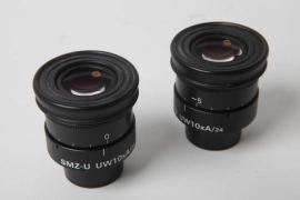 Lot 2 Nikon SMZ-U UW10xA/24 Microscope Eyepieces Moderate condition