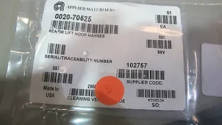 APPLIED MATERIALS P/N 0020-70525 SCREW LIFT HOOP HAYNES