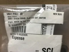 NIB LOT 20 AMAT 3880-01036 WASHER FLAT 5/8 X .060 THICK SST 1.18 OD X .70 ID