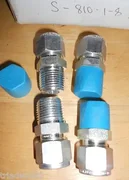 (4) Swagelok Tube Fitting 1/2 Tube x 1/2 M Pipe - S-810-1-8- Steel, Lot of 4