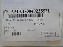 APPLIED MATERIALS AMAT 0040-23557 BASE TC ISOLATION AMP, HT BES