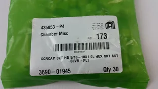 Applied Materials 3690-01945 QTY 30 Silver Plated Screws