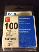 NEW EATON Cutler-Hammer Series 100 amp 2-Pole CH2100CS Breaker 120/240 Type CH