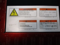 Applied Materials (AMAT) 0060-76128 LAB.WRNING HAZ/VOLT SM HOR/ANSI-IEC MULT