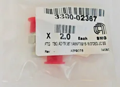 Lot of 2 AMAT Tubing Fitting Adapter 3/8T 1/4MNPT x 9/16-18 3300-02367 SS