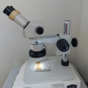 Nikon SMZ1B microscope, zoom 8X-35X, New 10X e/p's & Post stand, new LED R/L