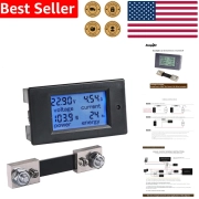 Advanced Energy Meter 8-100V 100A DC LCD Power Current Voltage Multimeter Shunt