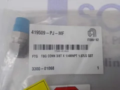 Applied Materials 3300-01068 ftg tbg conn 3/8t x 1/4mnpt 1.57lg sst New