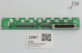22967 APPLIED MATERIALS PCBA, CHB PNEUMATIC INTC, ULTIMA 0100-18034