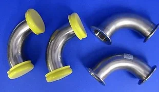 Applied Materials 0050-31592 Stainless Steel Vacuum 90 Elbow NW50, Lot of 4
