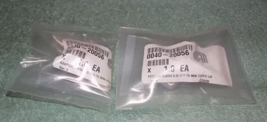 2 New Applied Materials 0040-20056 Adapter Elbow 1/4 VCR to Mini CF Gas Line SSS