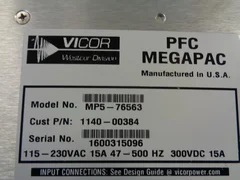 Vicor MP5-76563 Power Supply MegaPAC AMAT 1140-00384
