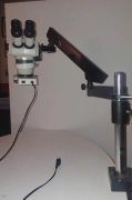 Nikon SMZ-1B Microscope Plus AmScope Articulating Boom Stand & LED 80 RG LAMP