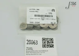 20063 APPLIED MATERIALS WSHR FLAT #1/4 0..075OD X 0.261ID (NEW) 3880-01247