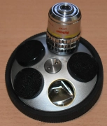 NIKON Ph1 PLAN 10/0.30 DL PHASE MICROSCOPE OBJECTIVE LENS & 5-POSITION TURRET