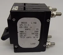 AMAT 0680-01101 2-Pole 15A Airpax UPL11-1-65-153 Trip Amps 18.8 Circuit Breaker
