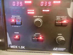 AE ADVANCED ENERGY MDX 1.5K MAGNETRON SPUTTERING DC POWER SUPPLY. 500V 3A