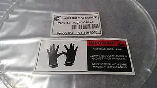 AMAT 0200-09373 Quartz Ring Cover 6" Alum