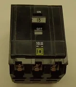 AMAT 0680-01209 3-Pole 15A 240v Mag/Therm Trip Square D QOB3155237 C-B
