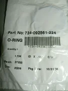(5) LAM Research 734-092561-224 O-RINGS, 1.734 ID X .139 C/S,FSI
