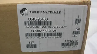 APPLIED MATERIALS P/N 0040-95463 FACEPLATE, TEOS, REMOTE CLEAN