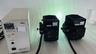 Two Nikon LH-M100CB1 Super High Pressure Mercury Lamps & C-SHG1 Power Supply