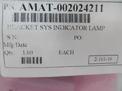 APPLIED MATERIALS AMAT 0020-24211 BRACKET SYS INDICATOR LAMP