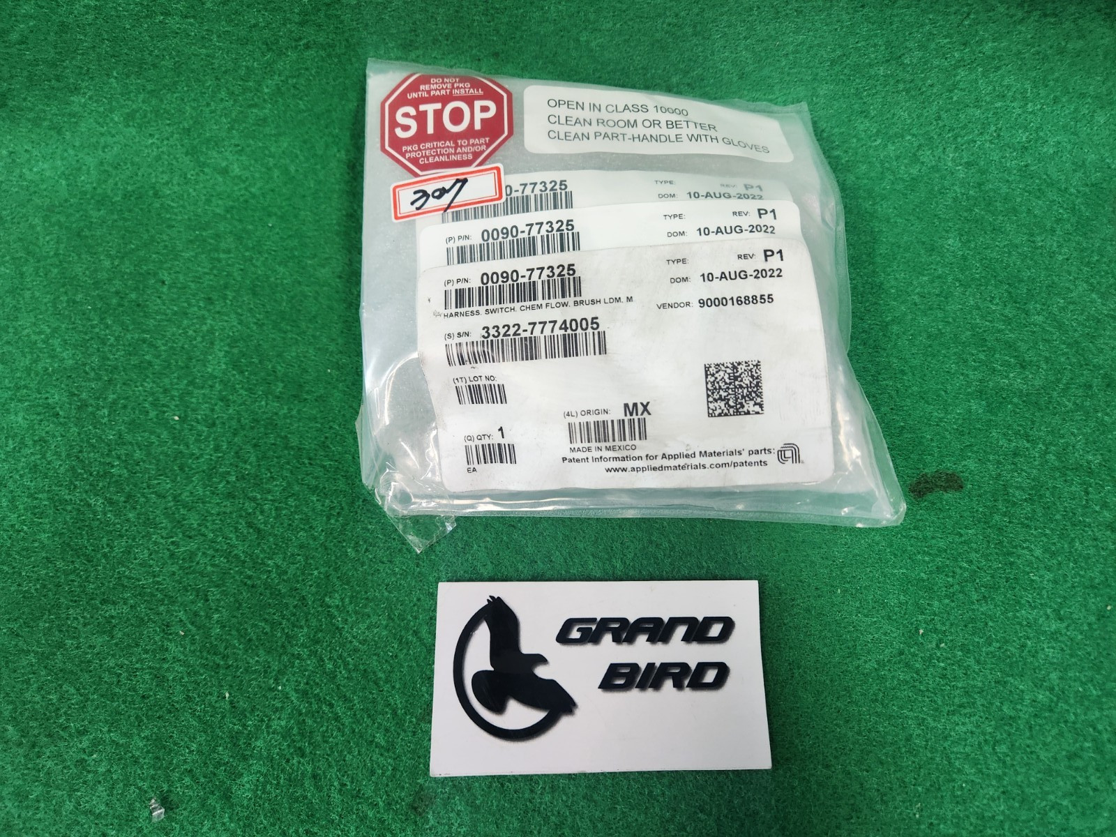 AMAT 0090-77325 HARNESS, SWITCH, CHEM FLOW, BRUSH LDM, NEW