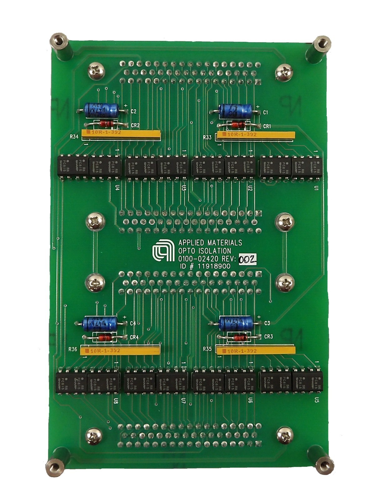 AMAT Applied Materials 0100-02420 Opto Isolation PCB Board Rev. 002 Working