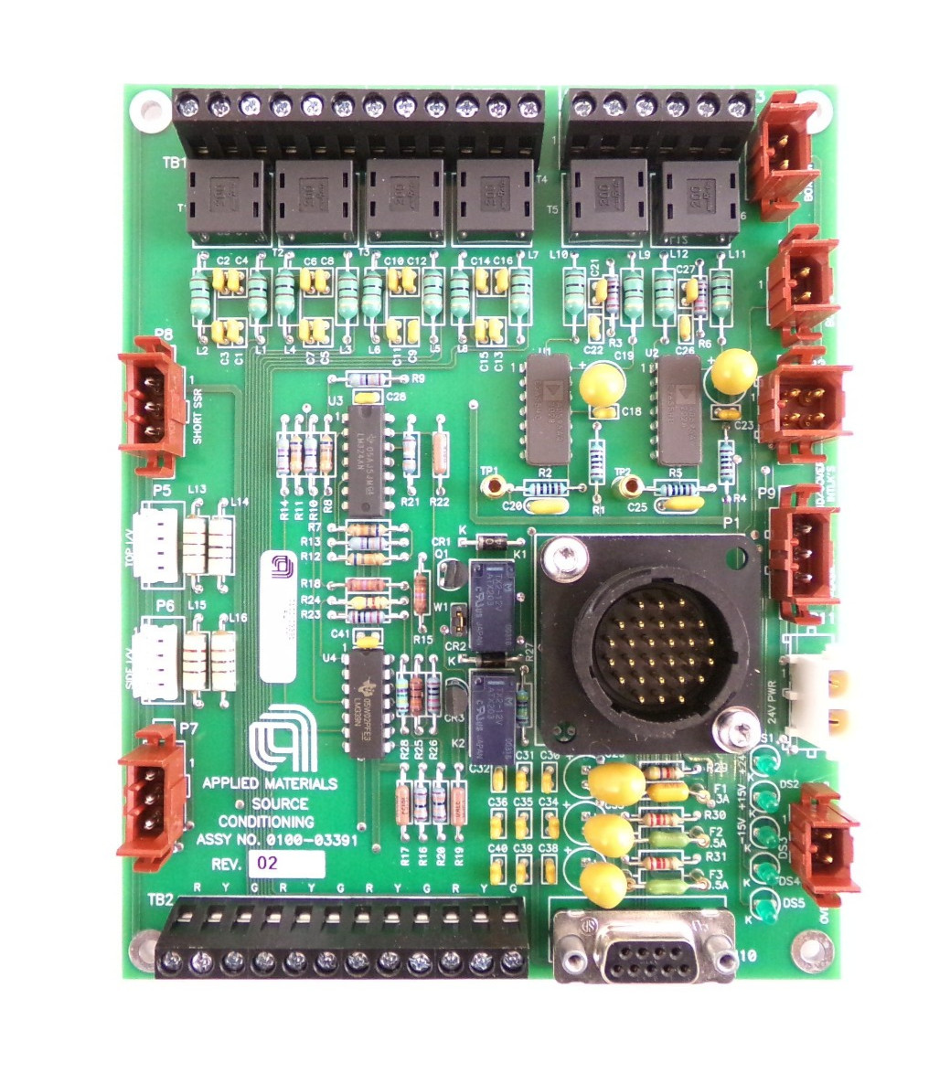 AMAT Applied Materials 0100-03391 Source Conditioning PCB Working Surplus