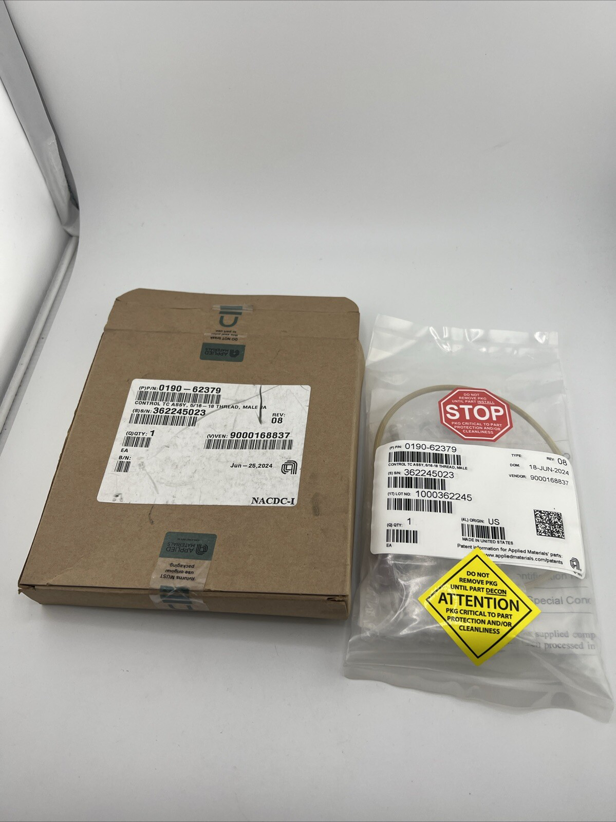 Applied Materials Control TC ASSY 5/16-18 Thread Male JA 0190-62379 362245023