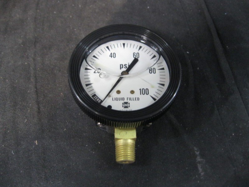 Applied Materials AMAT 3310-01023 GAUGE PRESS 0-100PSI 2-12IN 14 LM STEM LIQ FIL