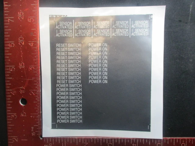Applied Materials (AMAT) 0060-76103 LABEL, SMOKE DETECTOR
