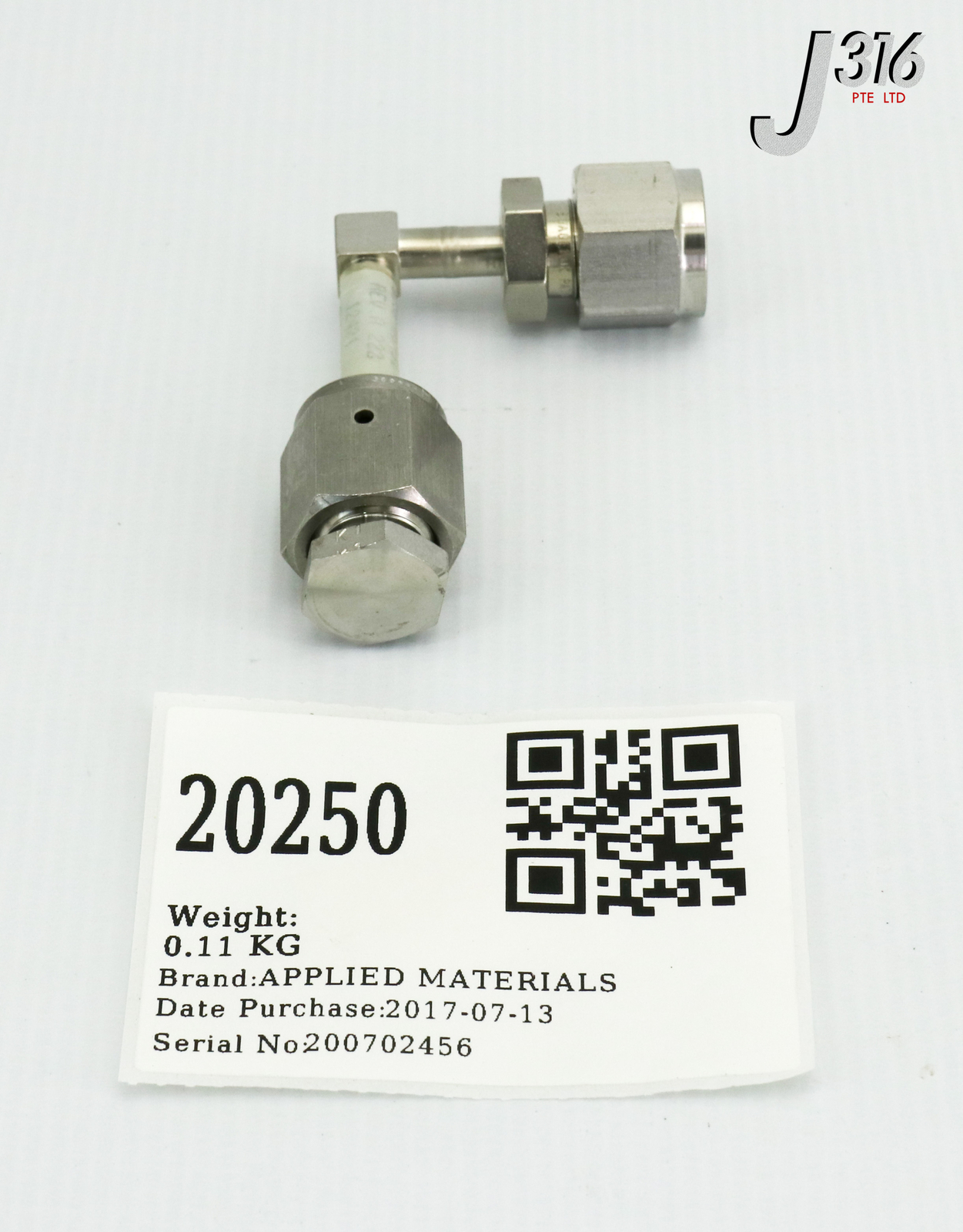 20250 APPLIED MATERIALS LINE, LIFT PURGE IN A/B RTP 0050-06431