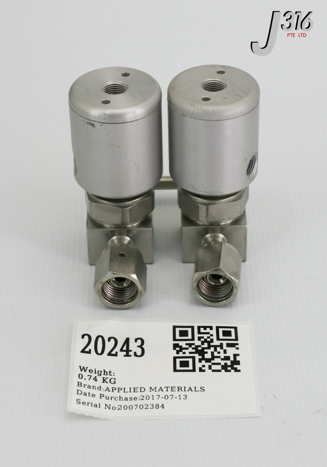 20243 APPLIED MATERIALS WELDMENT DUAL HE MANF SACVD 0050-10076