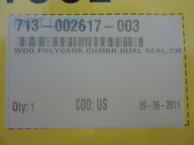 LAM RESEARCH (LAM) 713-002617-003 WDO POLYCRAB CHAMBER DUAL SEAL 2