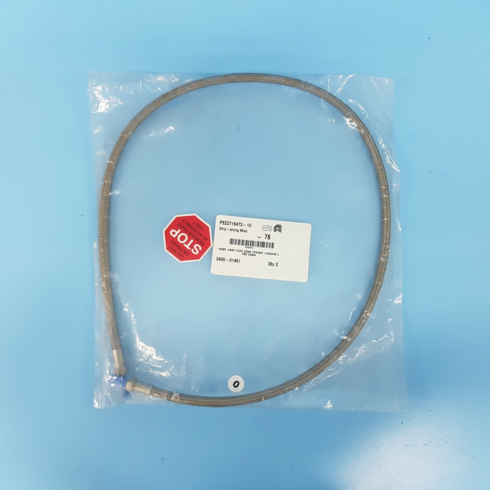 176-0502// AMAT APPLIED 3400-01461 HOSE  ASSY FLEX COND TFE/SST 1/4IDX42L [NEW]
