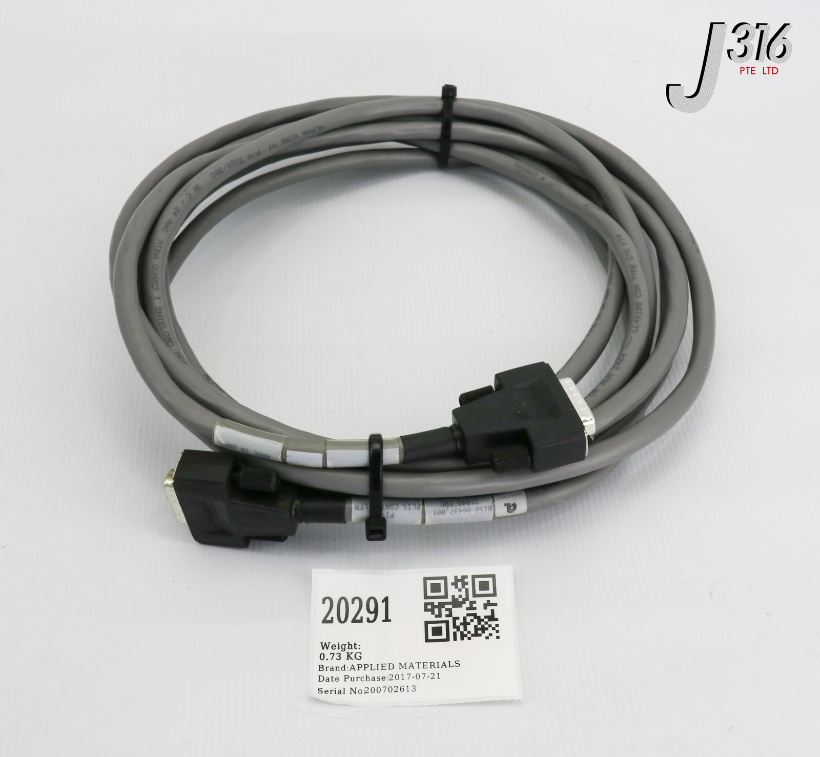 20291 APPLIED MATERIALS CABLE ASSY, PLIS INTERFACE, PROD SE, 5M 0150-06437