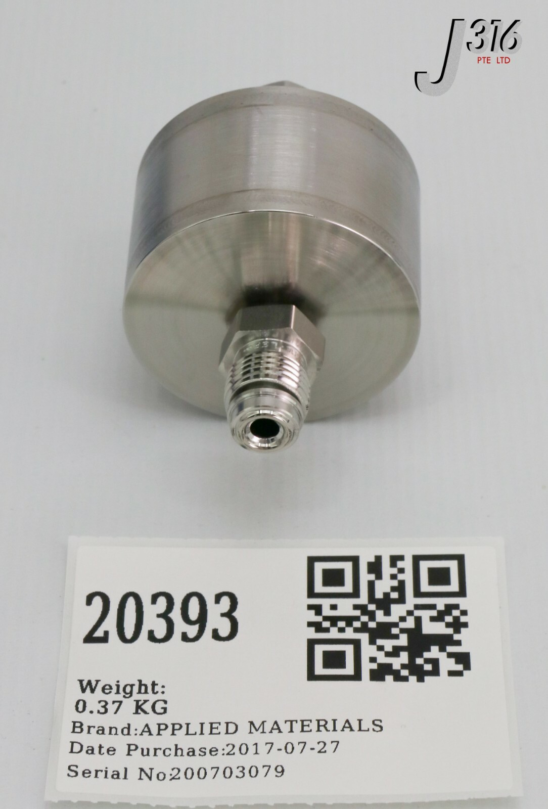 20393 APPLIED MATERIALS WELDMENT VAPOR SUPERHEATER MCVD GPLIS 0040-37332