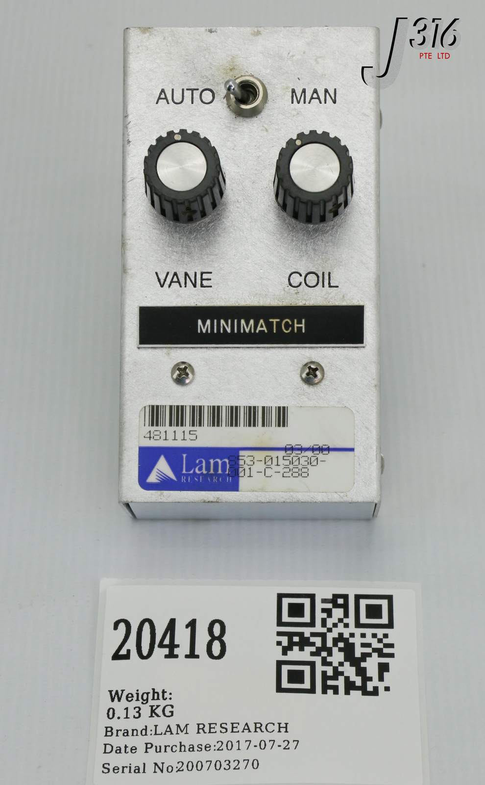 20418 LAM RESEARCH CTLR REMOTE MANUAL RF DIP 714-015031-002 853-015030-001-C-288