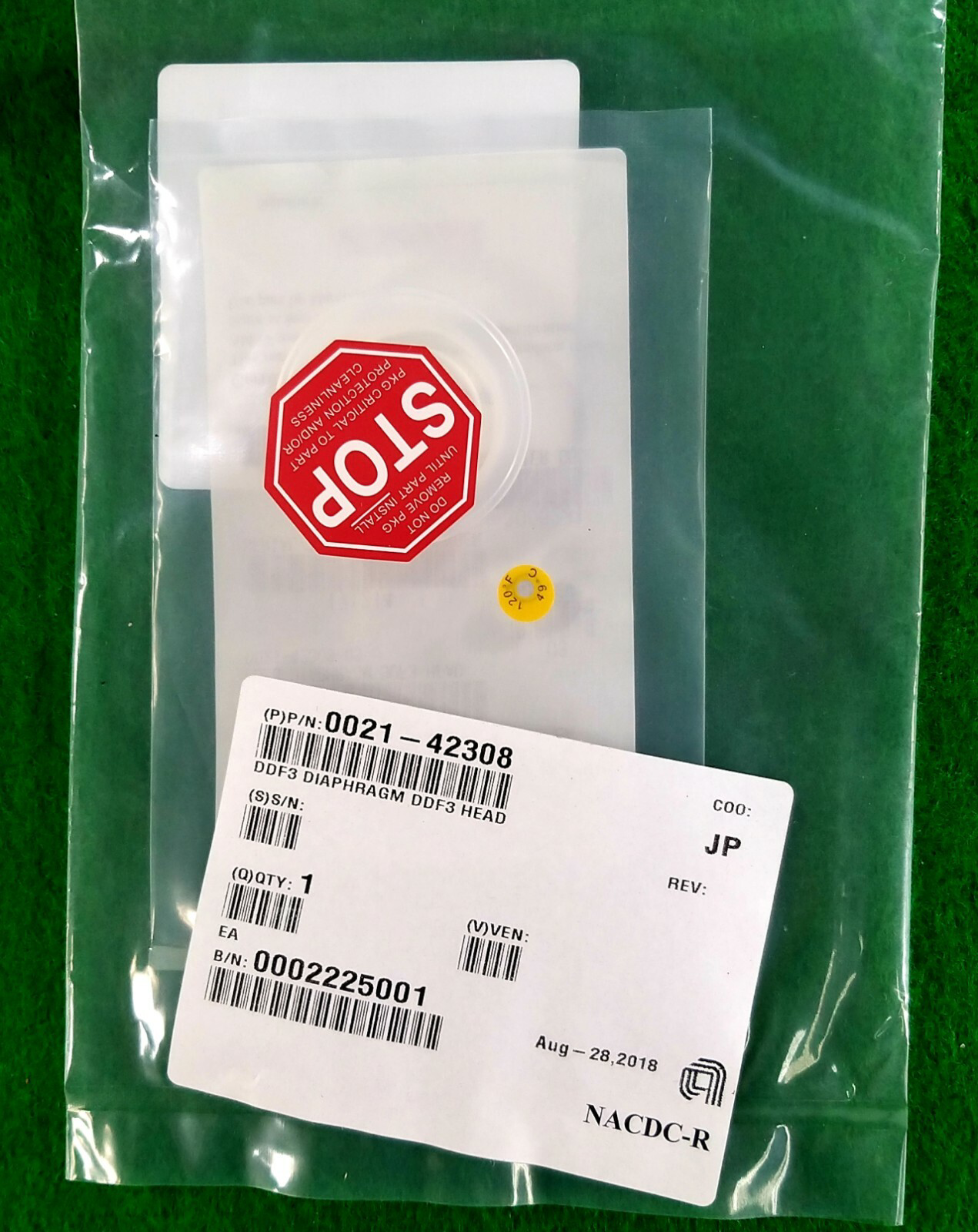 AMAT 0021-42308 DDF3 DIAPHRAGM DDF3 HEAD, NEW