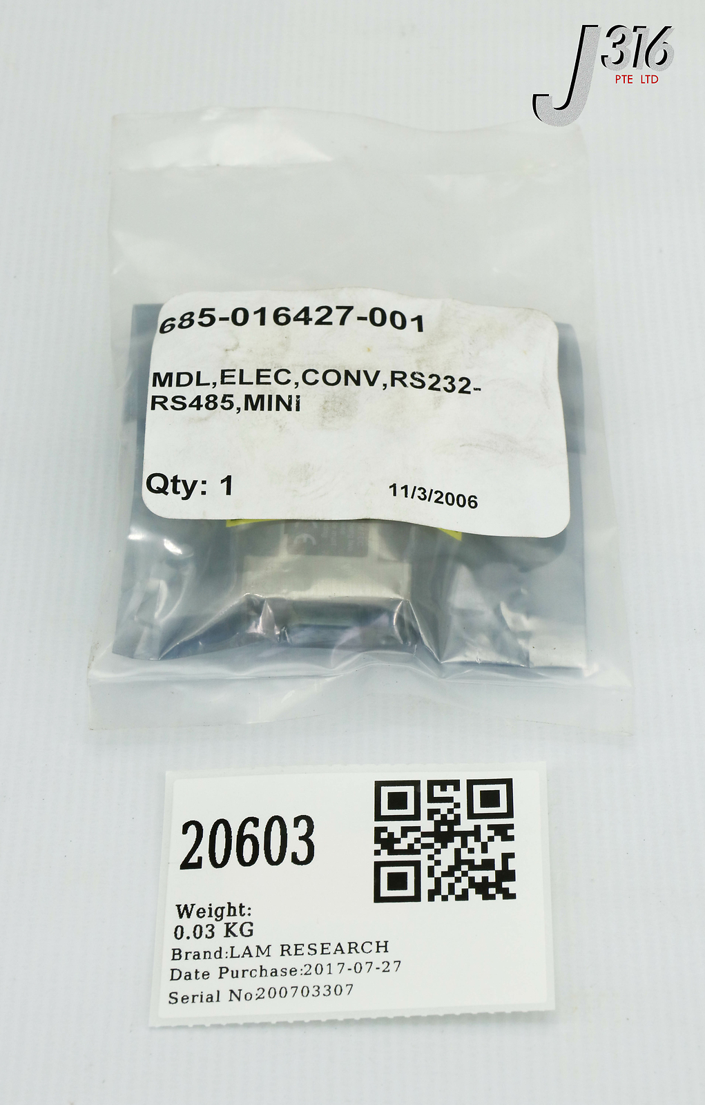 20603 LAM RESEARCH MDL, ELEC, CONV, RS232-RS485, MINI (NEW) 685-016427-001