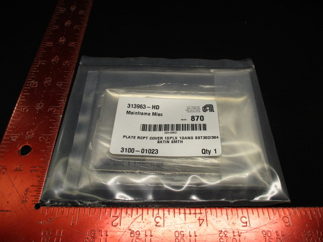 Applied Materials 3100-01023 PLATE RCPT COVER 1DPLX 1GANG SST302