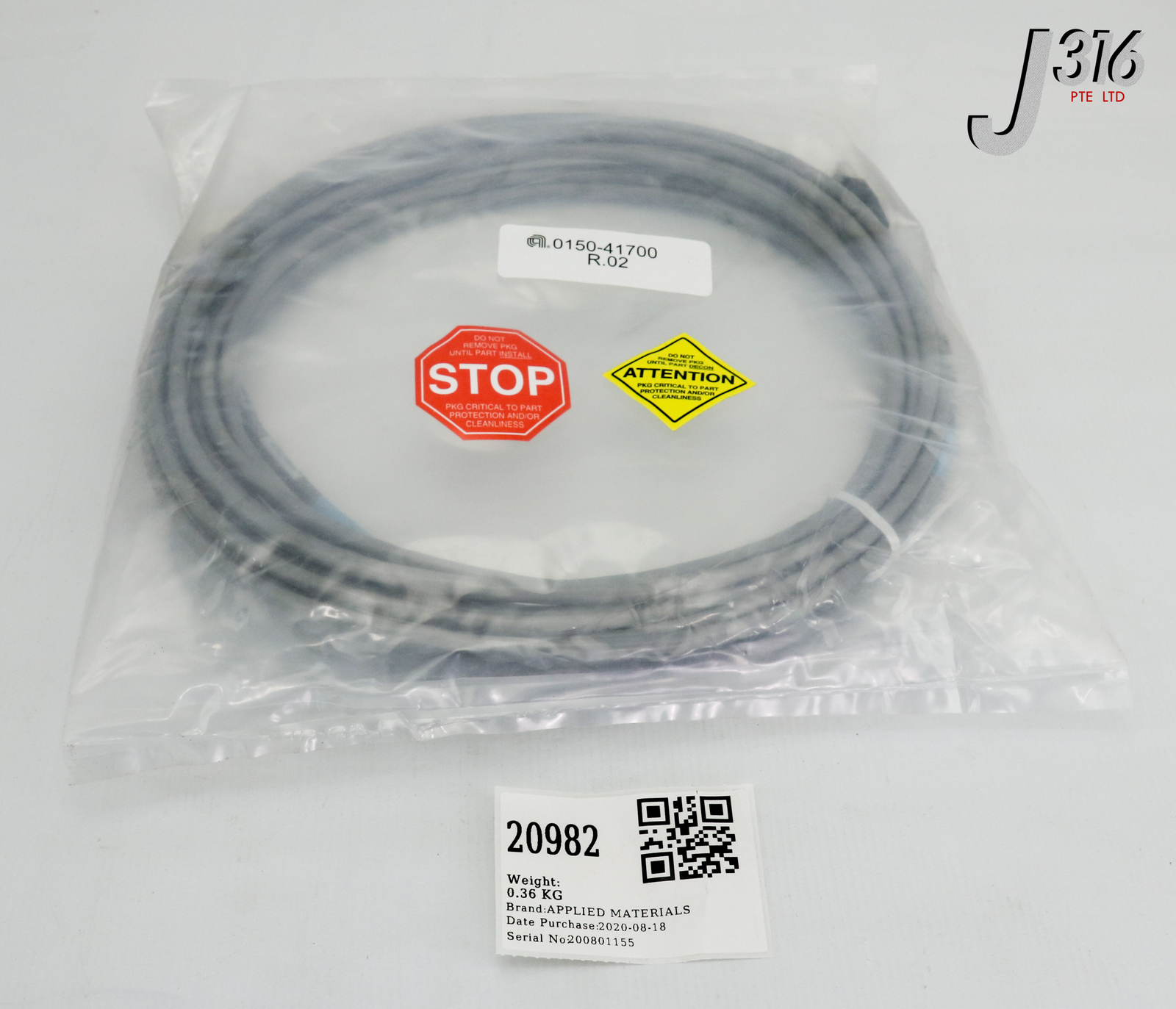 20982 APPLIED MATERIALS CABLE ASSY FI E-SW PORT 8 TO FI ROBOT C NEW 0150-41700