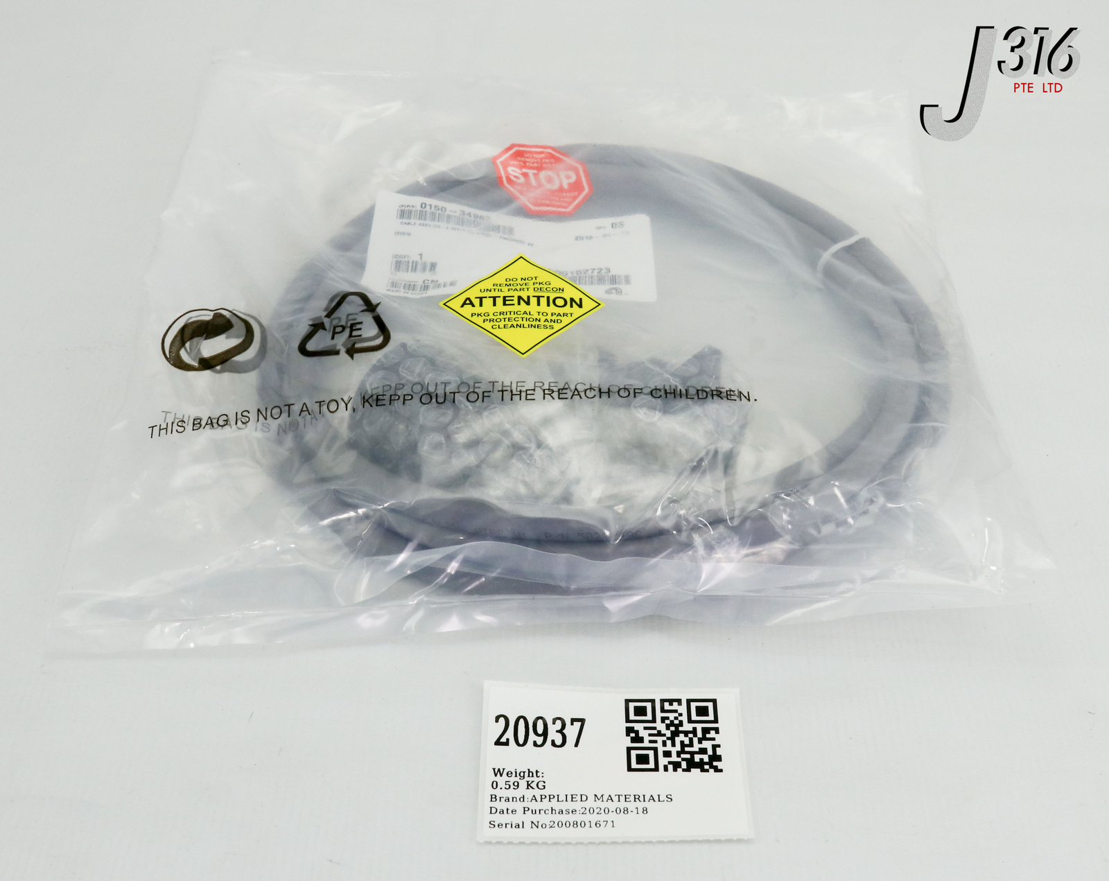 20937 APPLIED MATERIALS CBL ASSY CH-E INTLK I/O XFR2£ ¬ PROD XP (NEW) 0150-34963